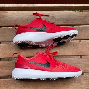 Nike red Rosche golf shoes